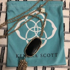 Kendra Scott Rayne Long Pendant Necklace - Black